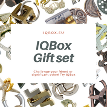 Load image into Gallery viewer, IQBox gift set, mechanical puzzle subscription. IQBox present, mekaniska pussel
